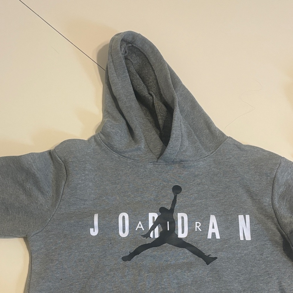 Jordan Kids Hoodie in Gray with Iconic Logo